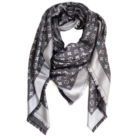 louis vuitton silver scarf|Louis Vuitton denim scarf.